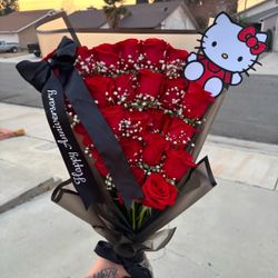 Ramo Buchon , Flower Bouquet , Red Roses 