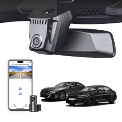Front 4K & Rear 1080p Dash Cam for BMW 5 Series Gen7 G30 G31 G38 2018 2019 2020 2021 2022 2023 Select 2017 M5 F90(Model A), OEM Style, 2160P UHD Video