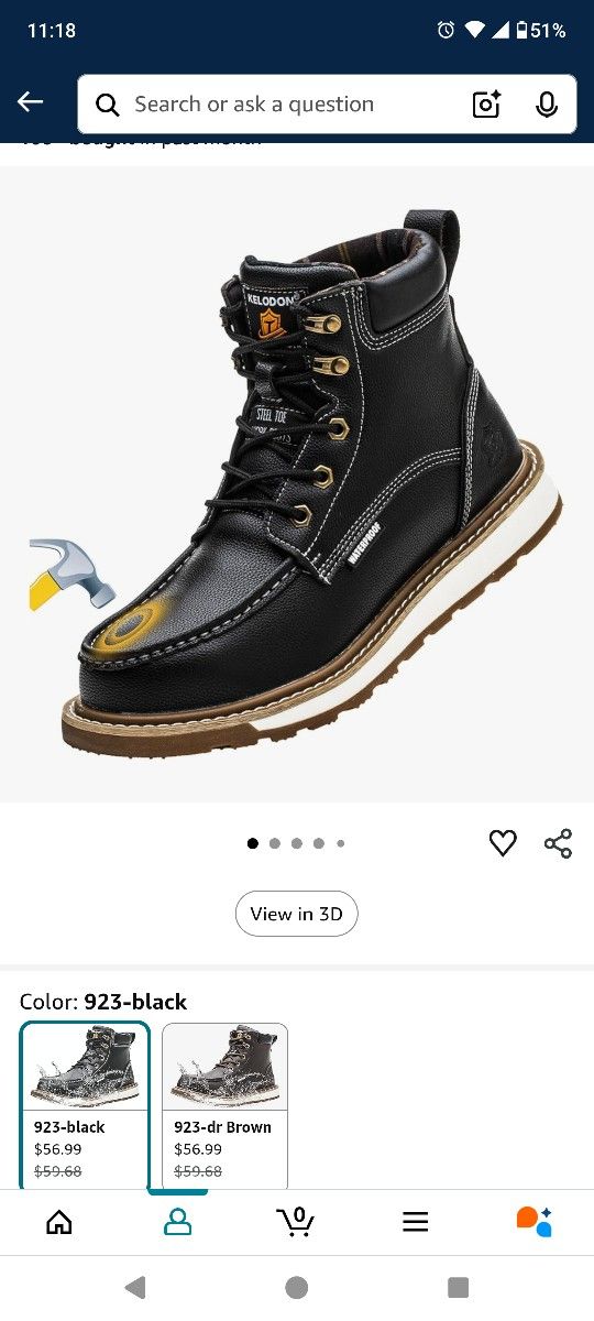 Waterproof Steel Toe Boots For Men-6" Leather Moc Toe Work Boots Mens Steel Toe Shoes