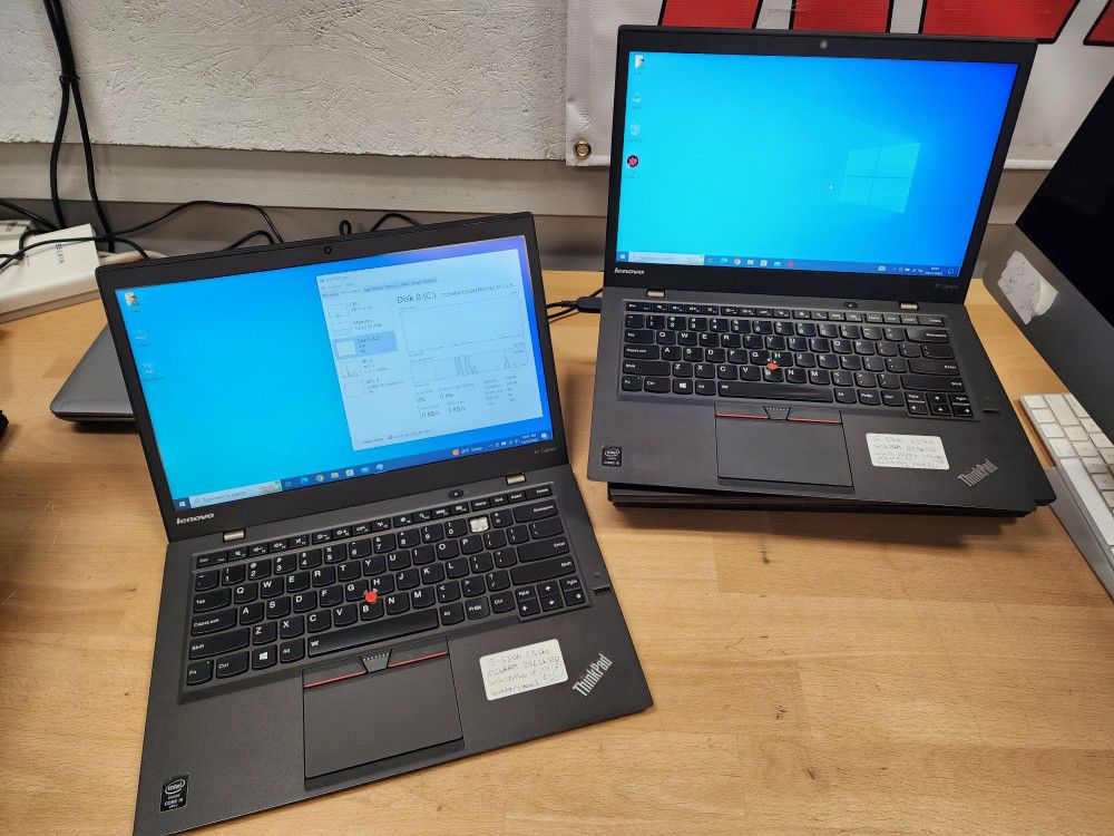 2X Lenovo Carbon X1 Thinkpad I5 8GB 256 + 512 SSD Laptop