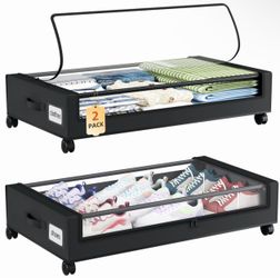 NEW 2-Pack Fabric Under-Bed Storage
