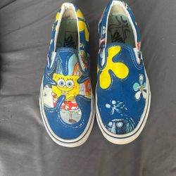 unisex spongbob x vans collection slip-on shoes