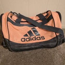 Adidas Gym Bag Duffel Bag Orange Womans Womens Duffelbag Workout Bag Peach Duffle Bag
