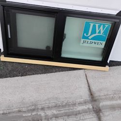 36x18 Bathroom Window Dark Brown Color 