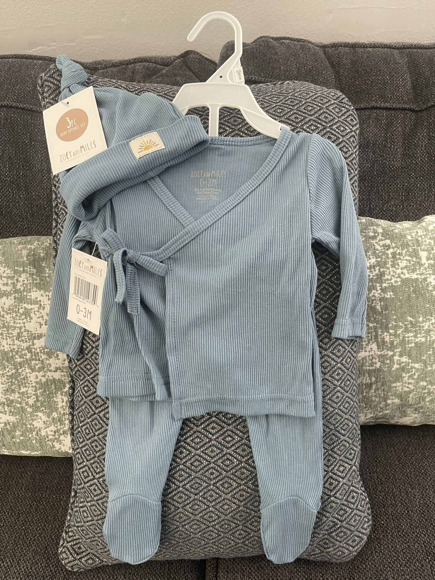 Zoey And Miles 3 Piece Baby Boy Outfit Size 0/3
