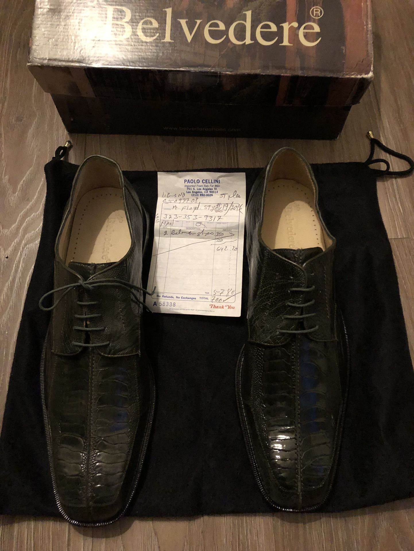 Ostrich Dress Shoes / SIze 14 Men Genuine