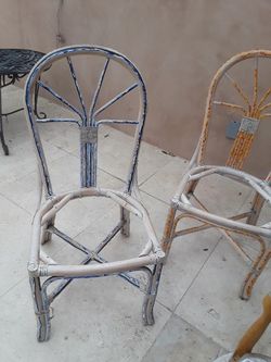 Bamboo chair garden planter