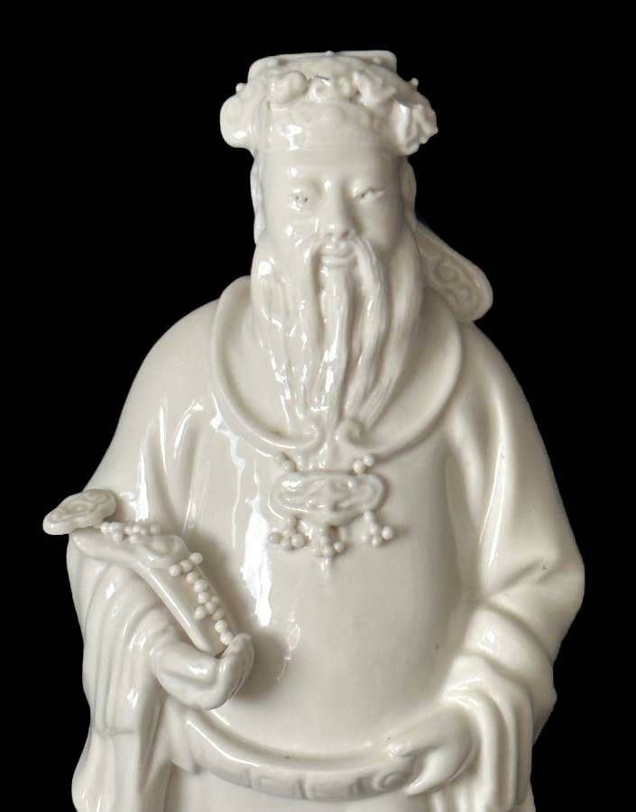 Fine Antique Chinese Dehua Blanc De Chine Figurine Of Shou-lao