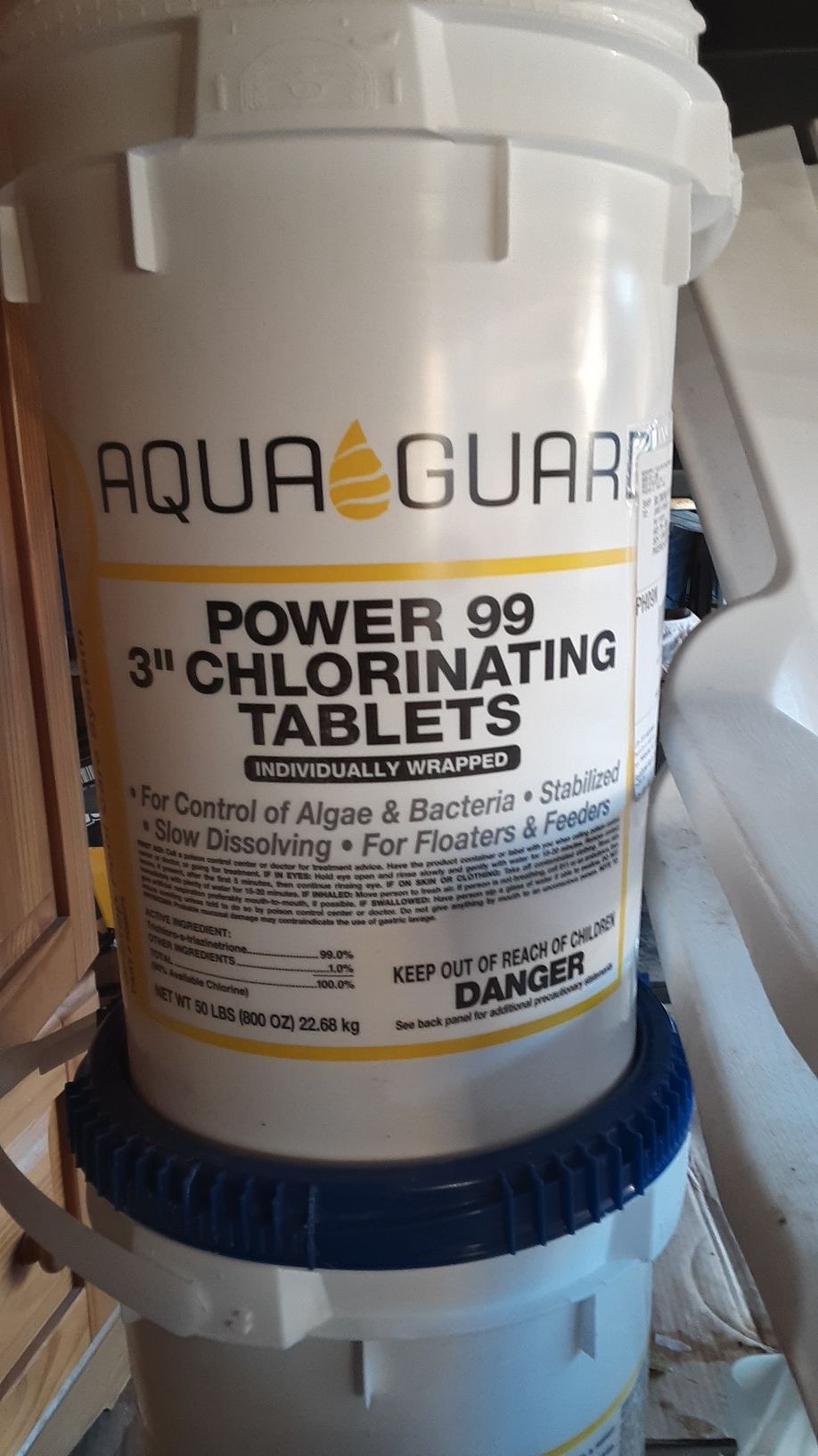 AquaGuard Chlorine Tabs two 50lb Buckets