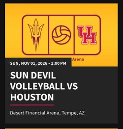 ASU womans volleyball 2 tickets for $25