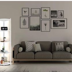 New White 5 Shelf With Lights 