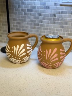 Talavera-Style Can Holder Mug Set of 2