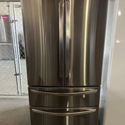 LG Black Stainless Steel Four Door Refrigerator S 