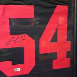 Beckett Authentic Signed Fred Warner Jersey (Framed)