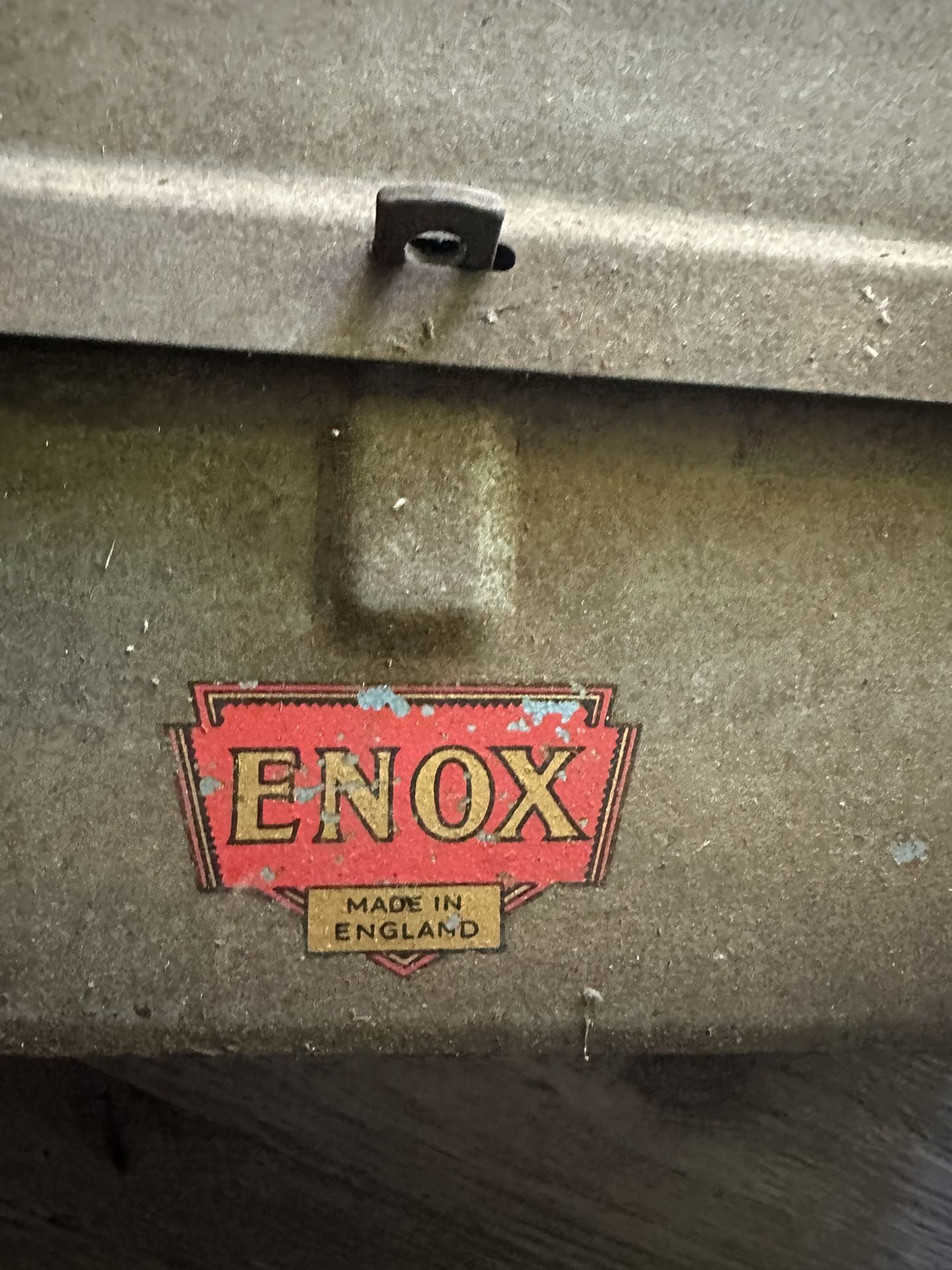  Vintage ENOX Metal Toolbox – Made in England – Rare Collectible