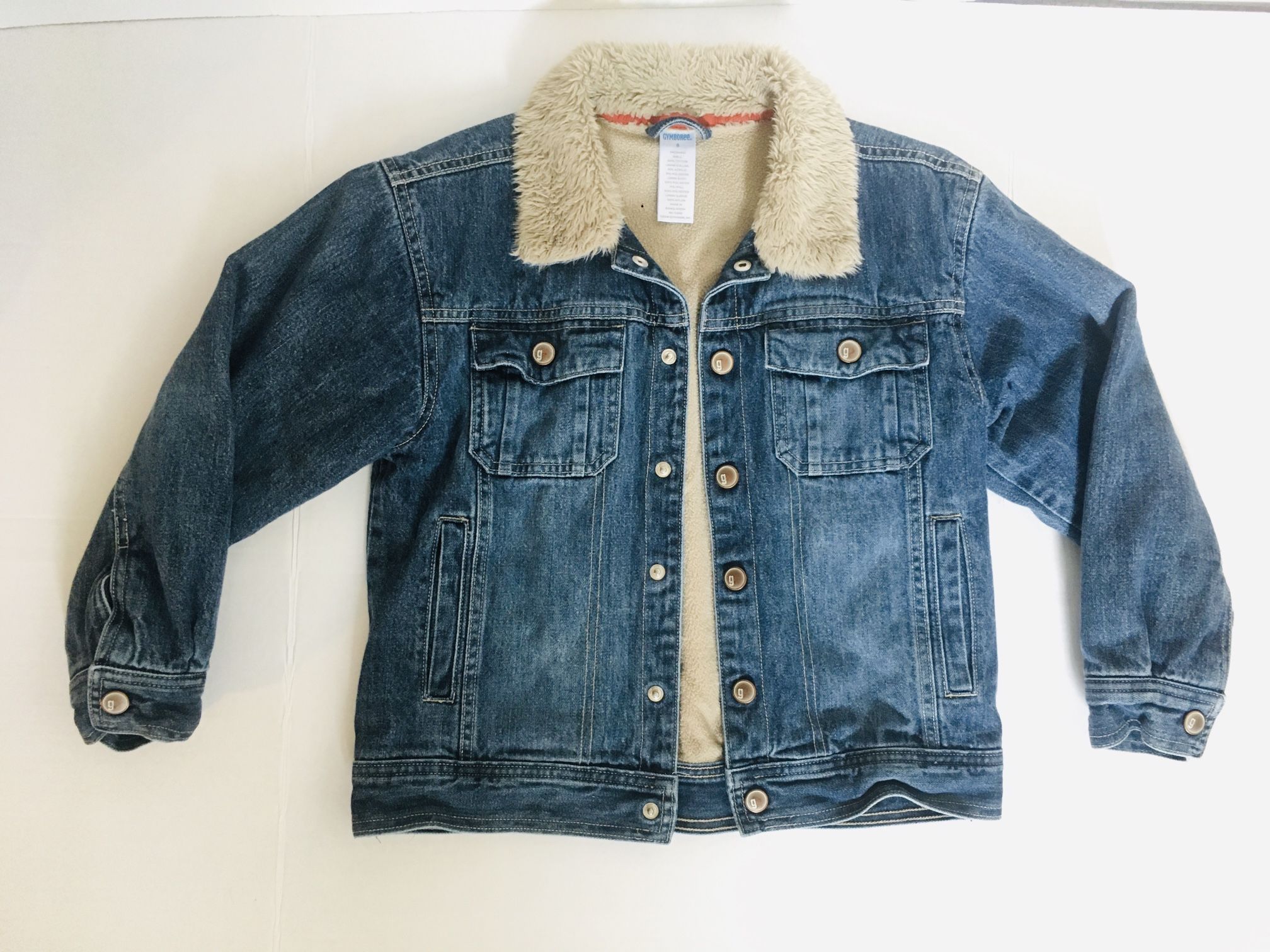 Fleece Lined Denim Jacket - sz 8