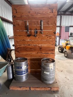 Keg tap wall