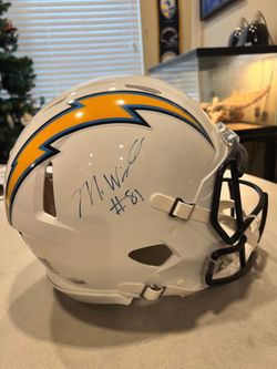 Signed Mike Williams Full Size Authentic Speed Helmet With COA