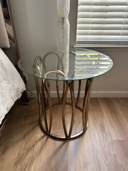 Champagne Gold Matching Round Tables 