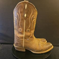 Justin Jessa Gypsy Ladies Brown Squared Toe Boot Size 9B 