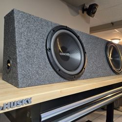 Brans New 12" Kenwood Subwoofers in Slim Sealed Enclosure