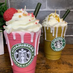 Starbucks Inspired pillar candle | Novelty  Candles 