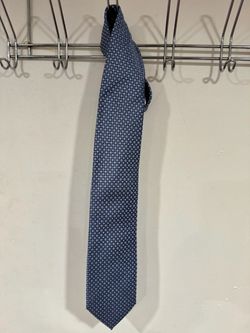 Alexander Julian Navy and Light Blue Geometric Silk Tie