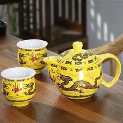  🐲🐉 Dragon Tea Set, Teapot +Teacup, Teaware Home Decor, Antique Vintage Collectible