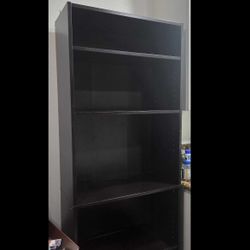 Black Bookshelf - 5 Adjustable Shelves