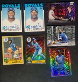 Bo Jackson Topps Rookie, Xfractor, Short print Baseball card lot