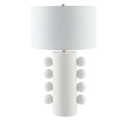 Henn&Hart 27" Modern 1-Light Ceramic Table 