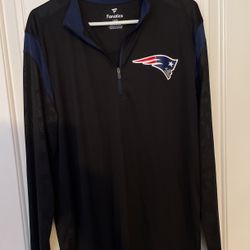 Black Large Lightweight Pullover Patriots Jersey Ex Condition 