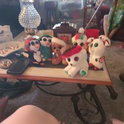 Pack Of 6 TY Beanie Boos For Christmas 