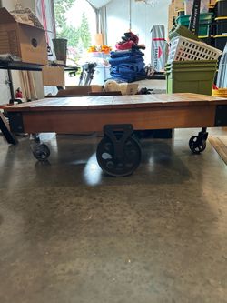 Industrial cart coffee table