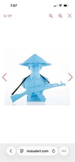 Frank Kozik Ho Chi Minh sculpture bust blue