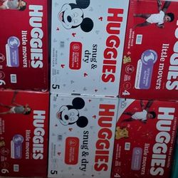 HUGGIES SIZE 4 5 AND 6 $37 EACH 