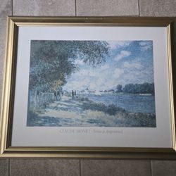 Claude Monet Seine à Argenteuil Framed Print 25x31" Impressionism