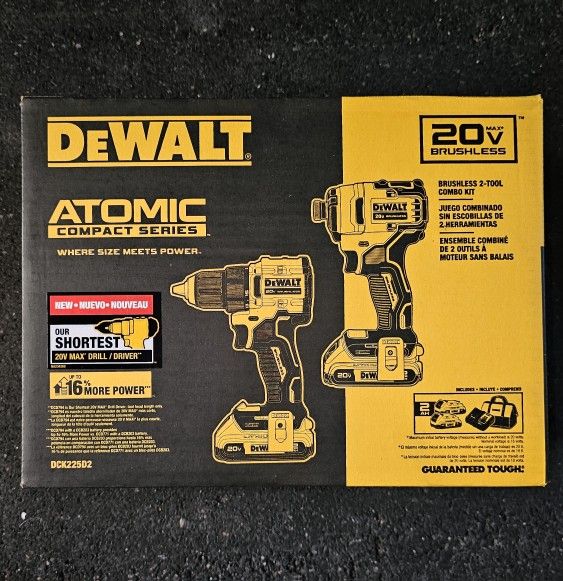 DEWALT
ATOMIC 20-Volt MAX Lithium-Ion Cordless Combo Kit (2-Tool) with (2) 2.0Ah Batteries, Charger and Bag