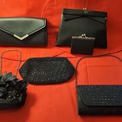 Variety of Black Evening Purses!
$20 each Please.