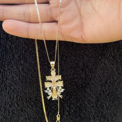 14k Gold Solid Chain Set 