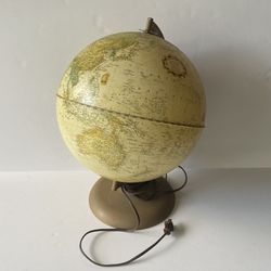 Vintage Rand McNally & Co Heritage Collection Illuminated Light Up Globe Lamp 1985