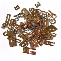 Vintage Findings // Lot of Mixed Initials // DIY