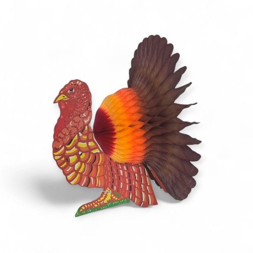 Retro Fall Honeycomb Turkey Centerpiece Decor 