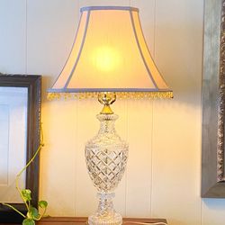#Vintage Cut Crystal Table Lamp