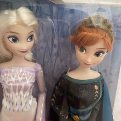 Disney Store FROZEN 2 Queen Anna & Elsa the Snow Queen Doll Set New