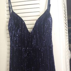 New Blue Gown-Graduation Dress- Size Small
