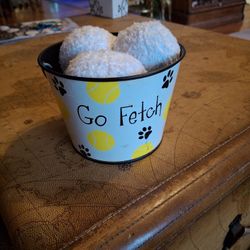 5x6 Cute Bucket Of Balls For Dogs