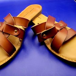 Rock Candy by p FZiGi Light Brown Faux Leathe Flat Sandals