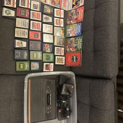 Atari 2600 System Bundle with Console,29 Games, Joysticks,Mario bros,Donkey kong,