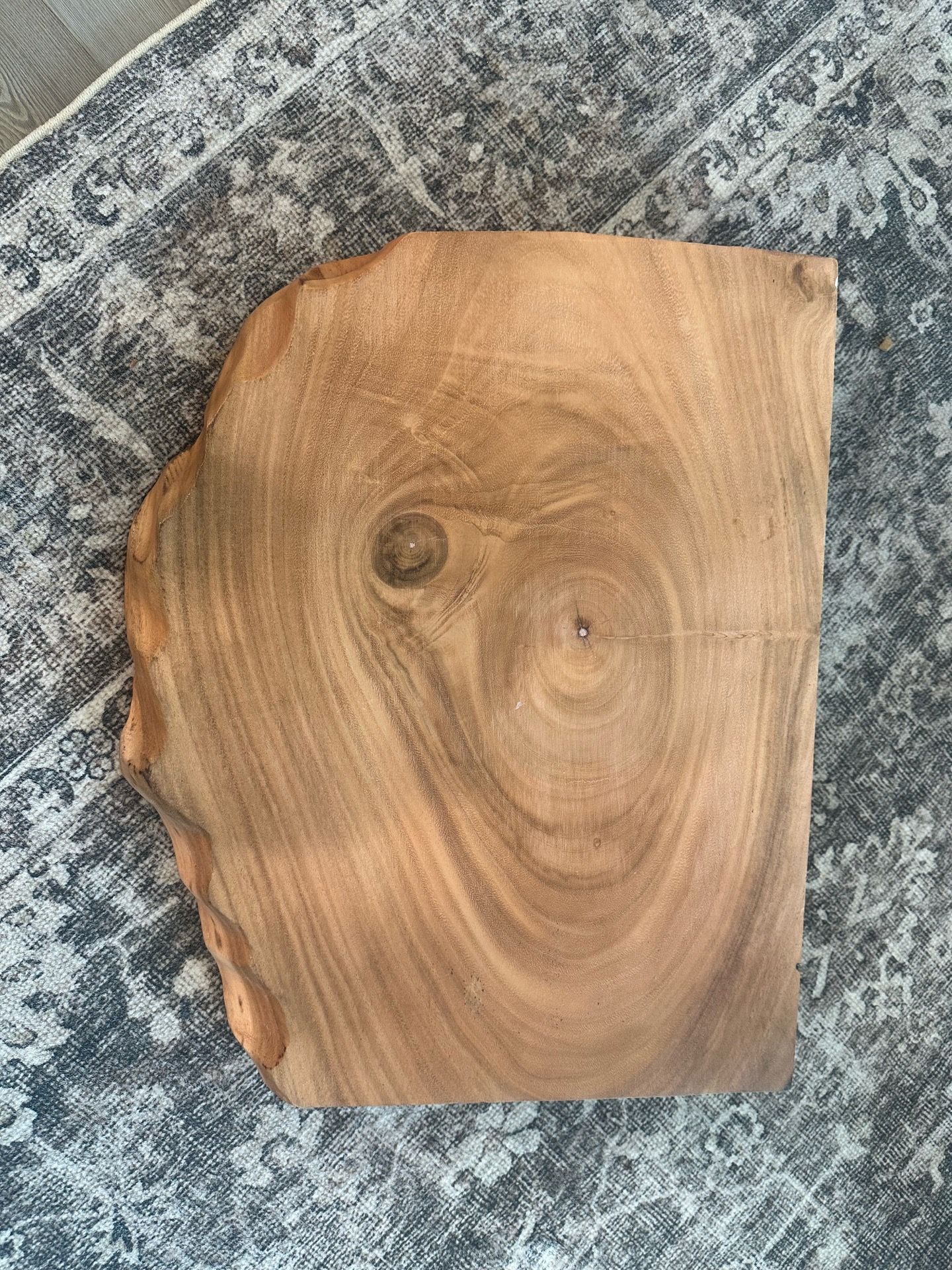 Hand-crafted live edge hardwood floating shelf / desk